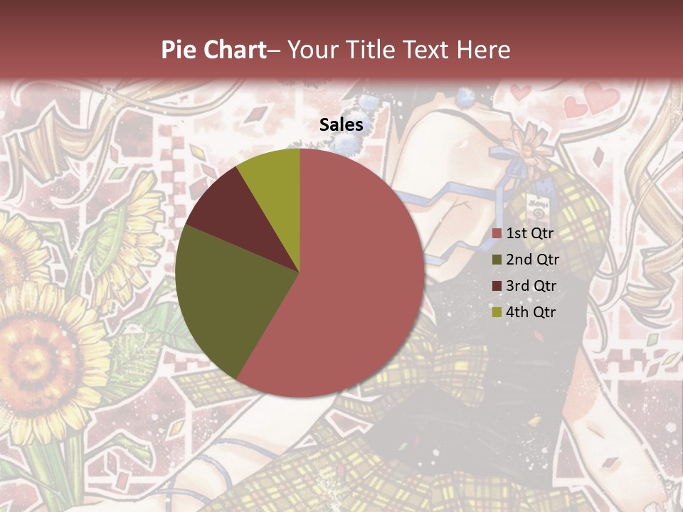 A Girl With A Flower In Her Hand And A Brick Wall In The Background PowerPoint Template