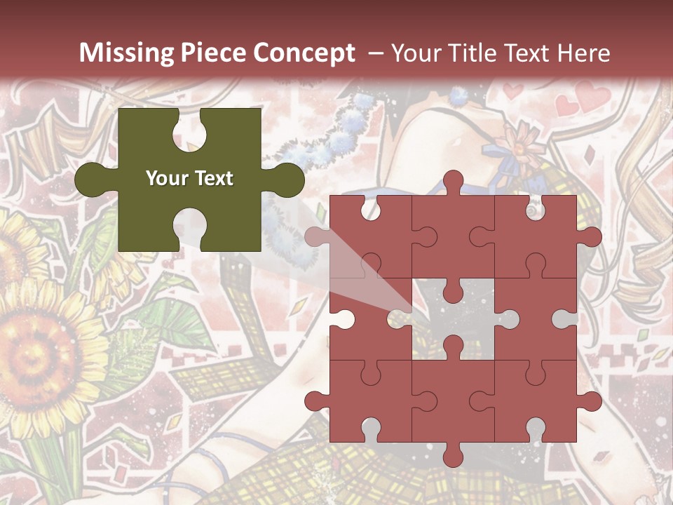 A Girl With A Flower In Her Hand And A Brick Wall In The Background PowerPoint Template