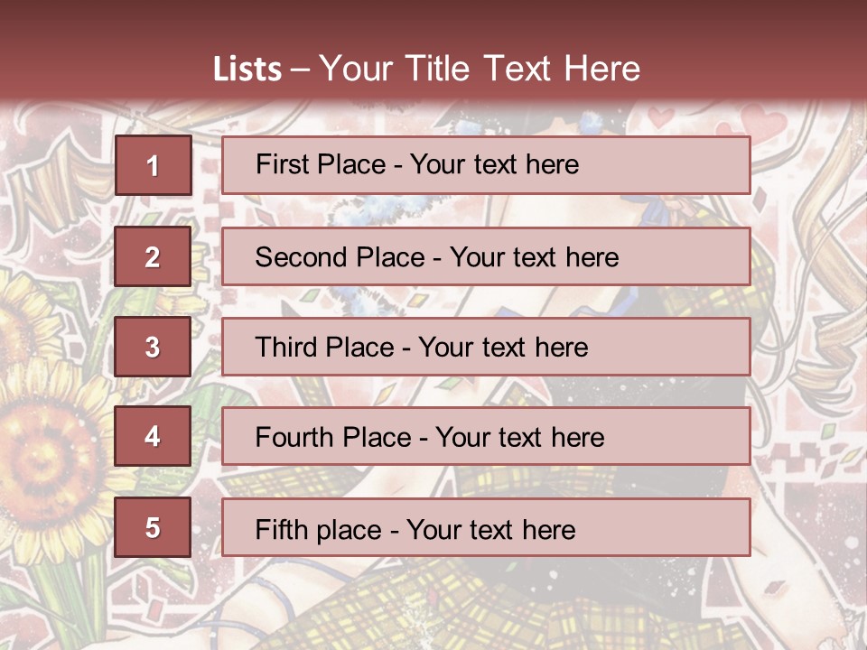 A Girl With A Flower In Her Hand And A Brick Wall In The Background PowerPoint Template