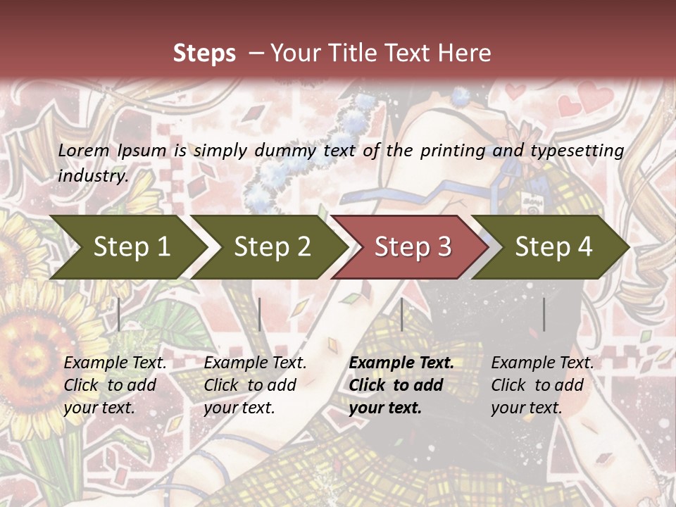 A Girl With A Flower In Her Hand And A Brick Wall In The Background PowerPoint Template