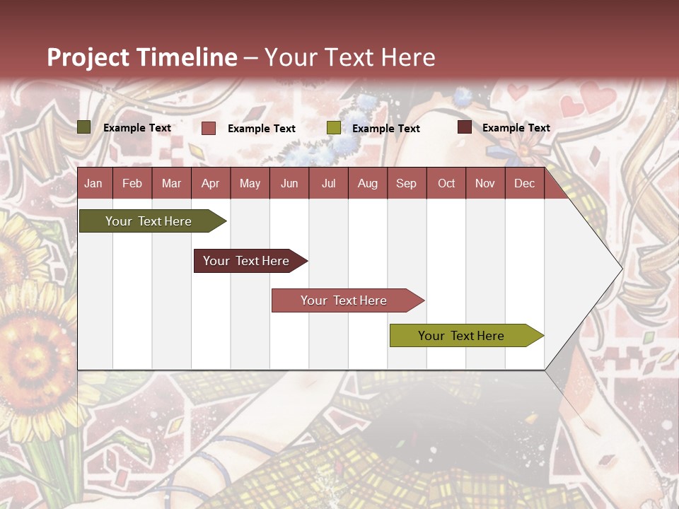 A Girl With A Flower In Her Hand And A Brick Wall In The Background PowerPoint Template