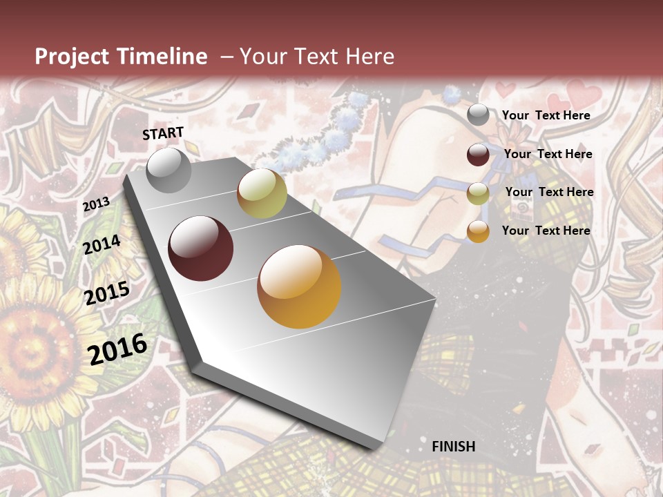 A Girl With A Flower In Her Hand And A Brick Wall In The Background PowerPoint Template