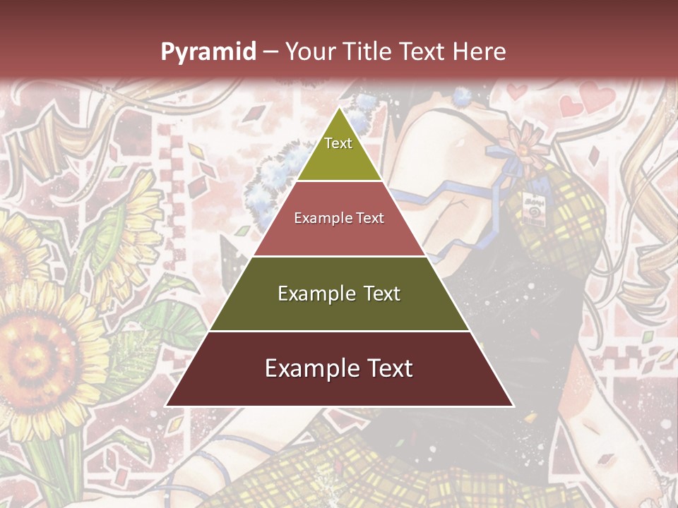 A Girl With A Flower In Her Hand And A Brick Wall In The Background PowerPoint Template