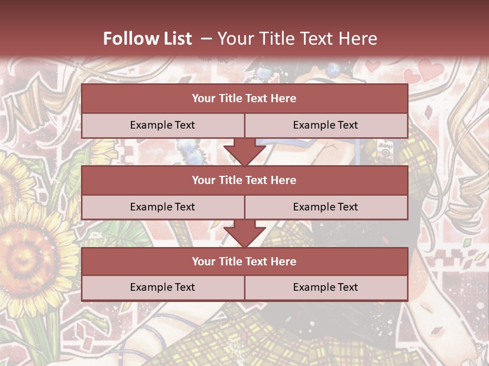 A Girl With A Flower In Her Hand And A Brick Wall In The Background PowerPoint Template