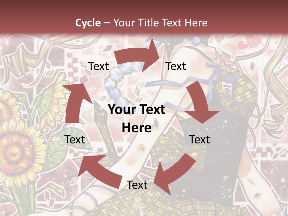 A Girl With A Flower In Her Hand And A Brick Wall In The Background PowerPoint Template