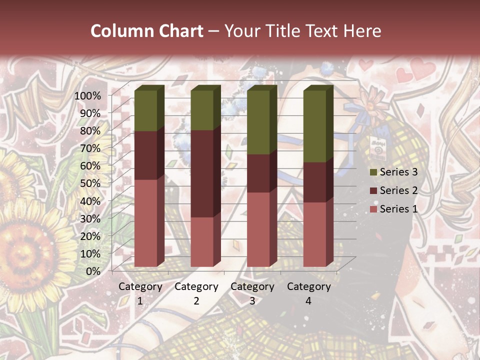 A Girl With A Flower In Her Hand And A Brick Wall In The Background PowerPoint Template