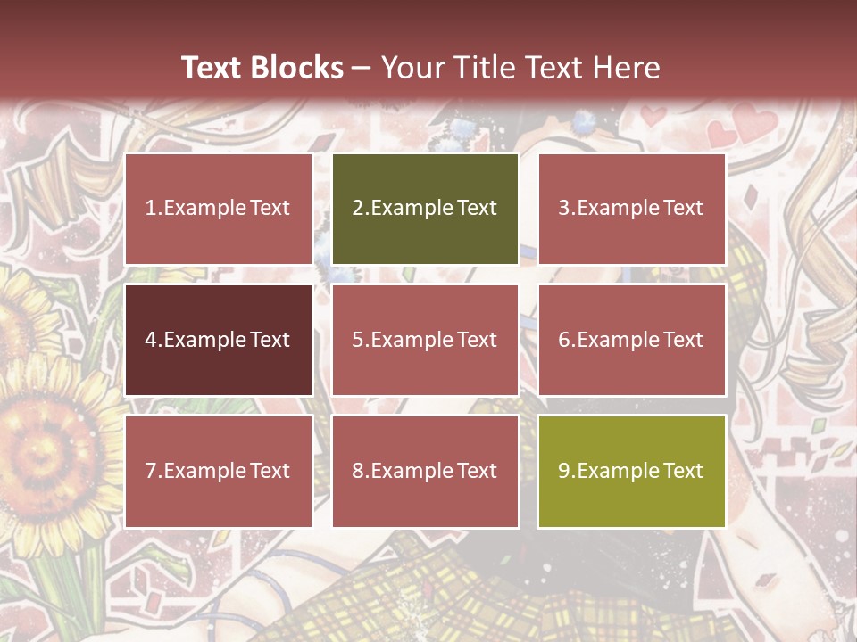 A Girl With A Flower In Her Hand And A Brick Wall In The Background PowerPoint Template