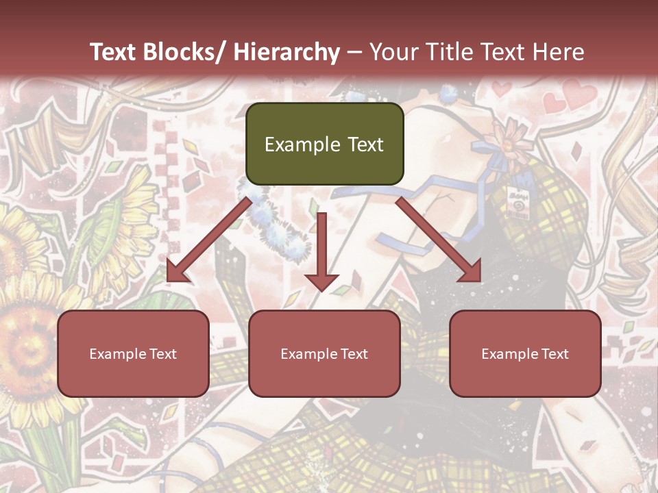 A Girl With A Flower In Her Hand And A Brick Wall In The Background PowerPoint Template