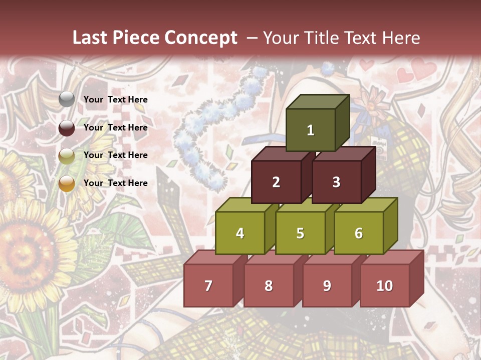 A Girl With A Flower In Her Hand And A Brick Wall In The Background PowerPoint Template