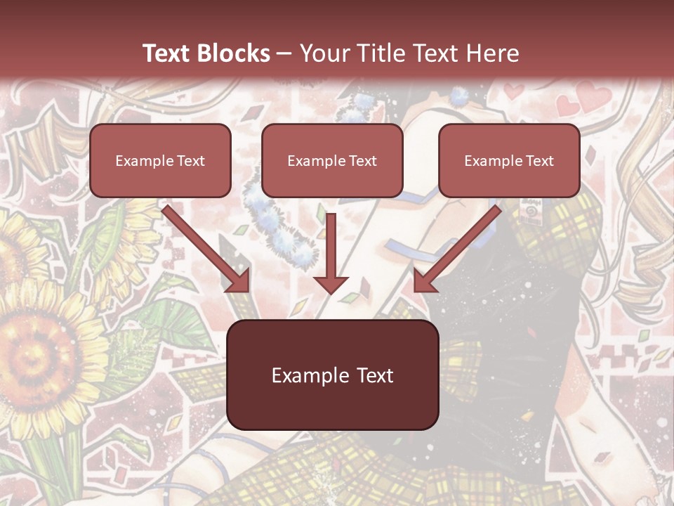 A Girl With A Flower In Her Hand And A Brick Wall In The Background PowerPoint Template