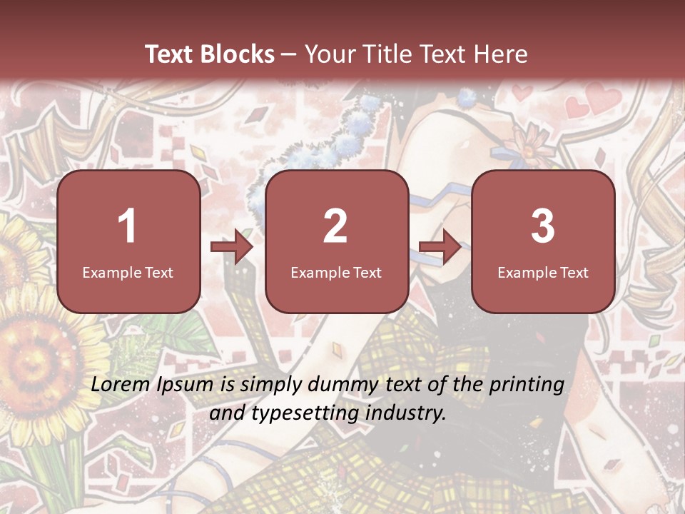 A Girl With A Flower In Her Hand And A Brick Wall In The Background PowerPoint Template