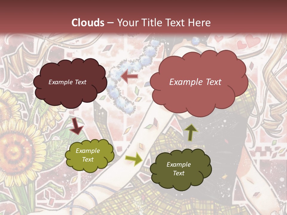 A Girl With A Flower In Her Hand And A Brick Wall In The Background PowerPoint Template