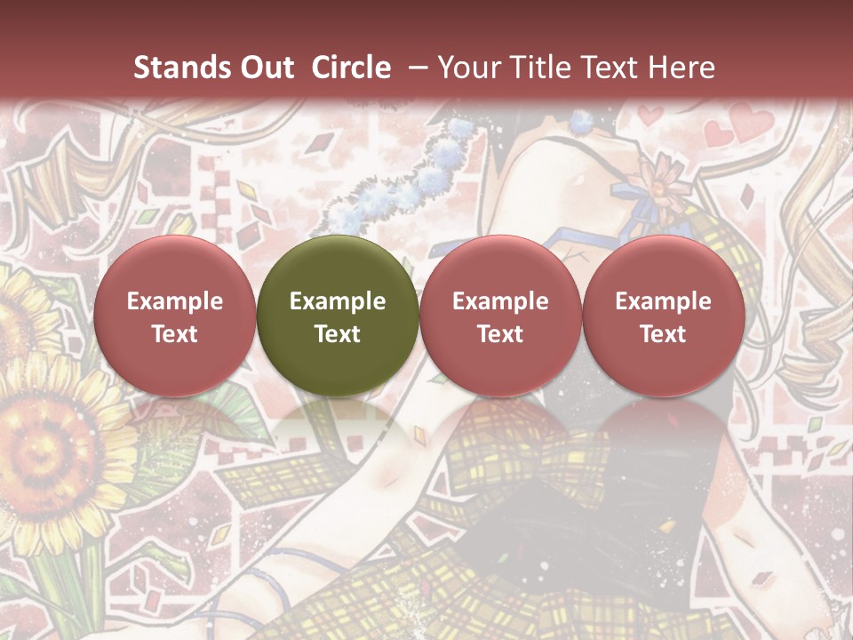 A Girl With A Flower In Her Hand And A Brick Wall In The Background PowerPoint Template