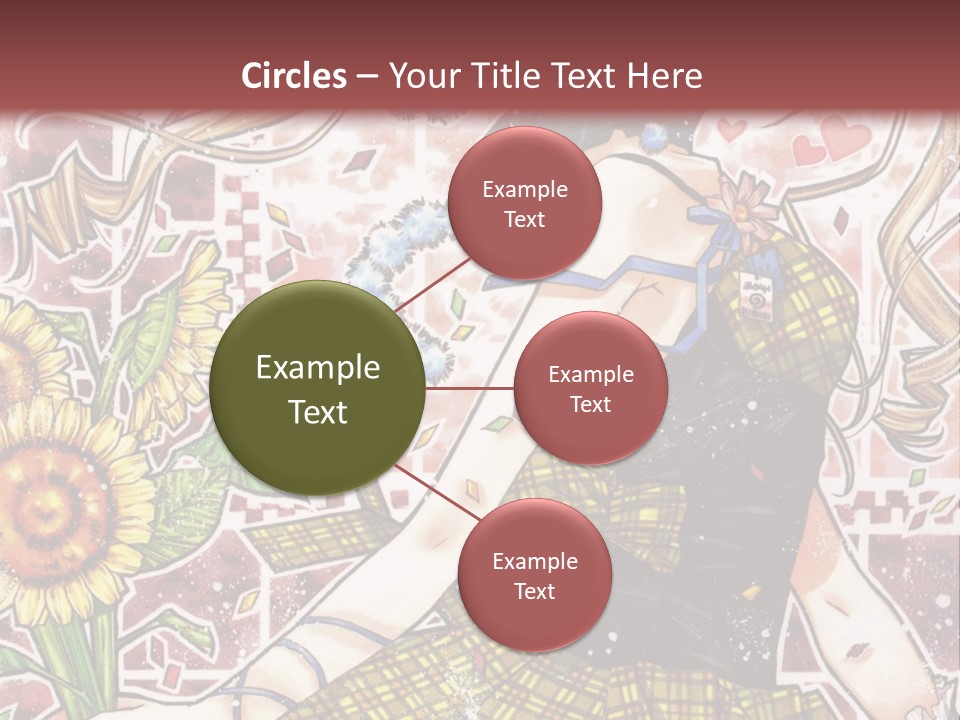 A Girl With A Flower In Her Hand And A Brick Wall In The Background PowerPoint Template