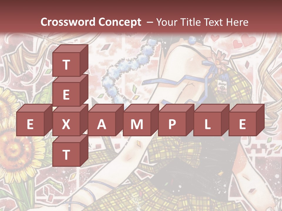 A Girl With A Flower In Her Hand And A Brick Wall In The Background PowerPoint Template