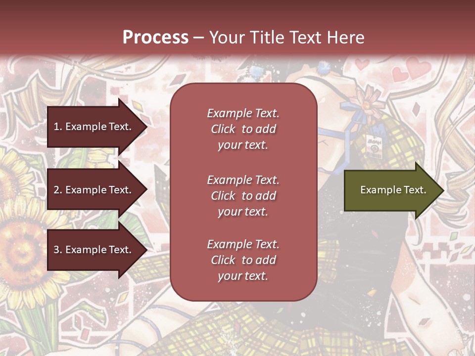 A Girl With A Flower In Her Hand And A Brick Wall In The Background PowerPoint Template