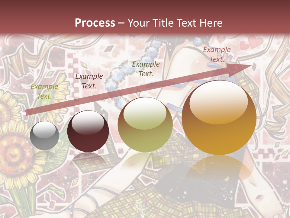 A Girl With A Flower In Her Hand And A Brick Wall In The Background PowerPoint Template