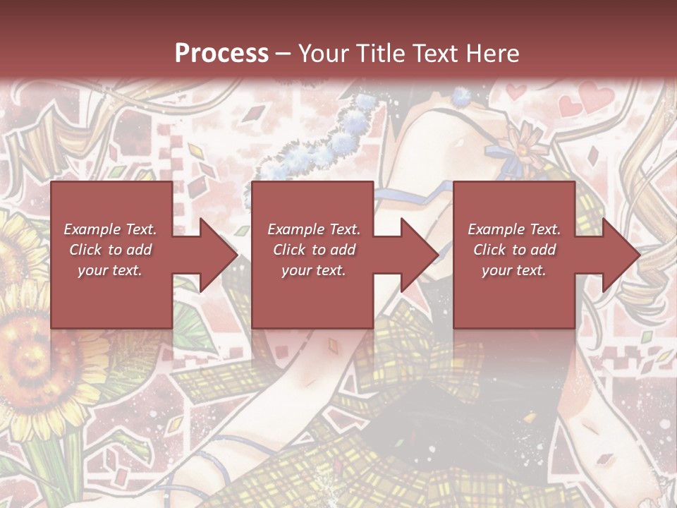 A Girl With A Flower In Her Hand And A Brick Wall In The Background PowerPoint Template