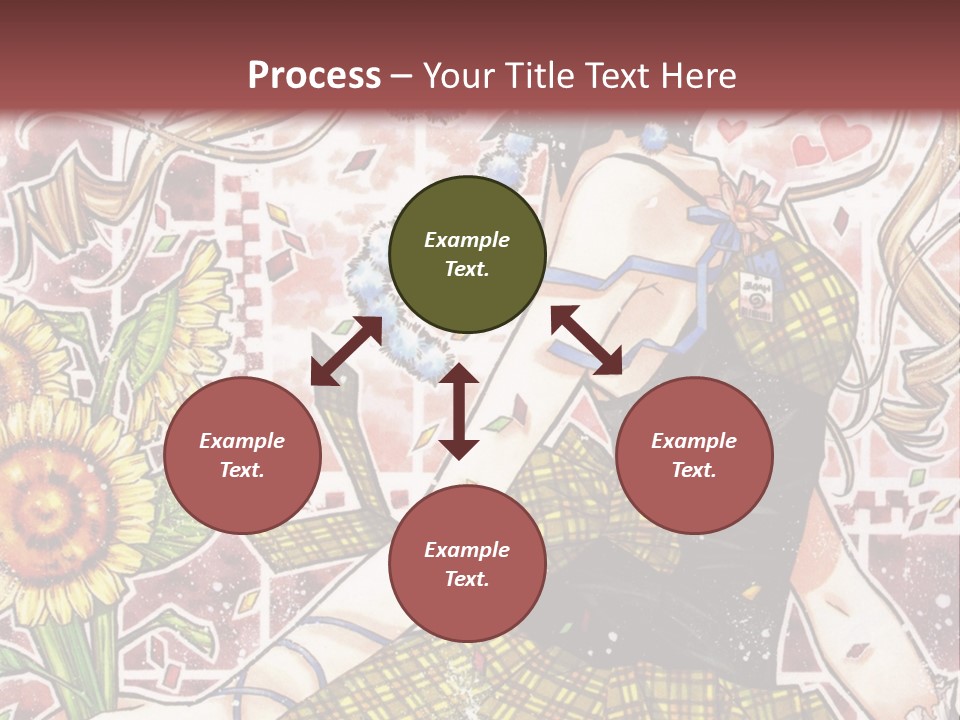 A Girl With A Flower In Her Hand And A Brick Wall In The Background PowerPoint Template