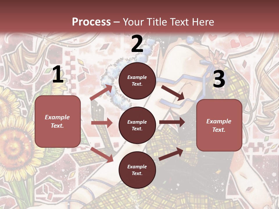 A Girl With A Flower In Her Hand And A Brick Wall In The Background PowerPoint Template