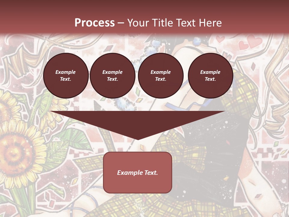 A Girl With A Flower In Her Hand And A Brick Wall In The Background PowerPoint Template