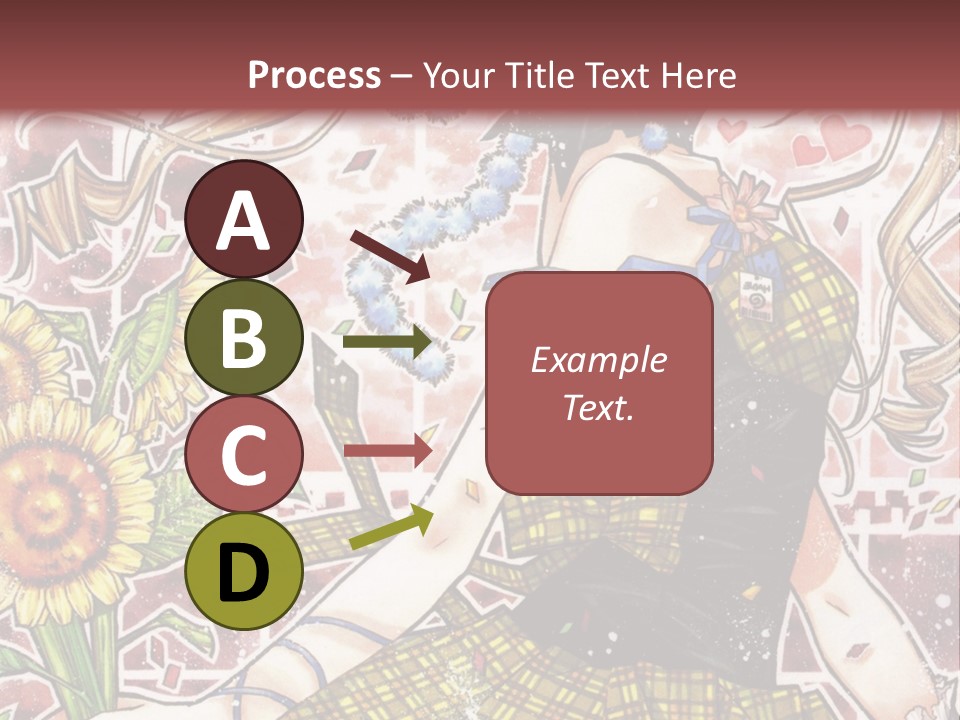 A Girl With A Flower In Her Hand And A Brick Wall In The Background PowerPoint Template