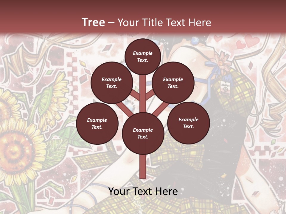 A Girl With A Flower In Her Hand And A Brick Wall In The Background PowerPoint Template