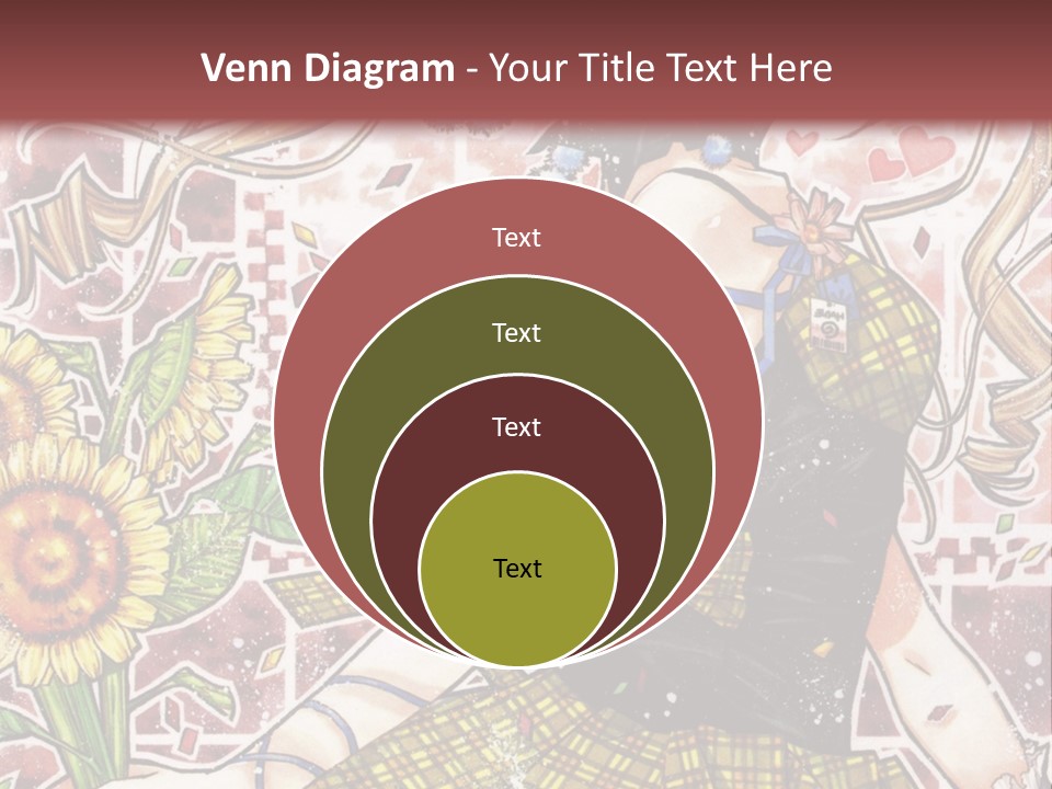 A Girl With A Flower In Her Hand And A Brick Wall In The Background PowerPoint Template