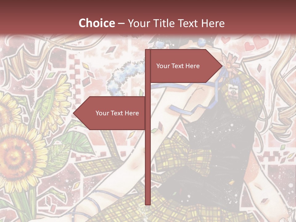 A Girl With A Flower In Her Hand And A Brick Wall In The Background PowerPoint Template