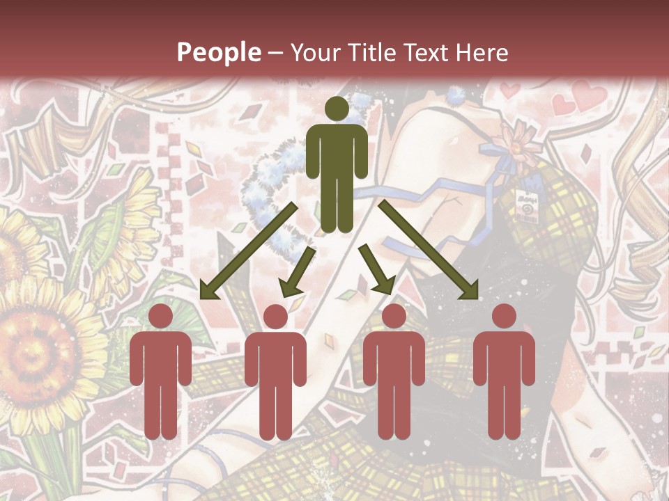 A Girl With A Flower In Her Hand And A Brick Wall In The Background PowerPoint Template