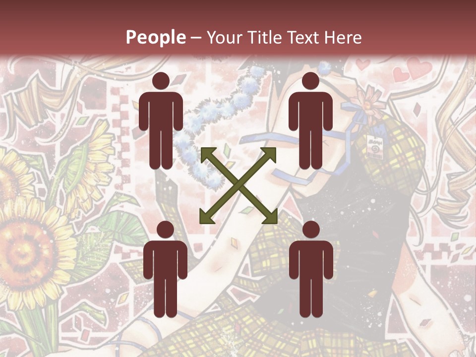 A Girl With A Flower In Her Hand And A Brick Wall In The Background PowerPoint Template