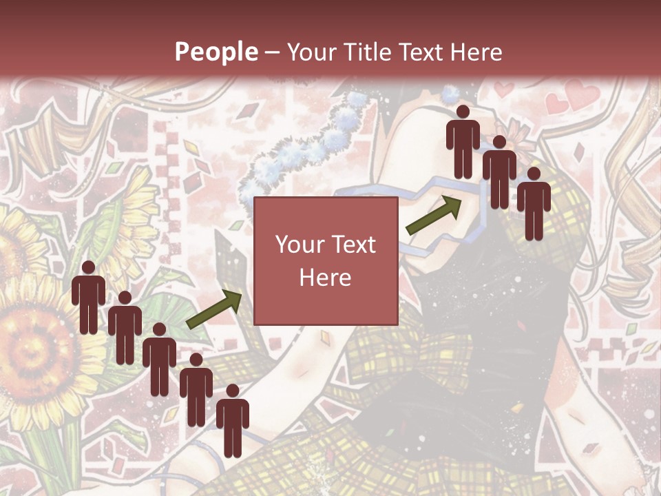 A Girl With A Flower In Her Hand And A Brick Wall In The Background PowerPoint Template