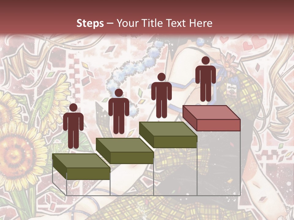 A Girl With A Flower In Her Hand And A Brick Wall In The Background PowerPoint Template