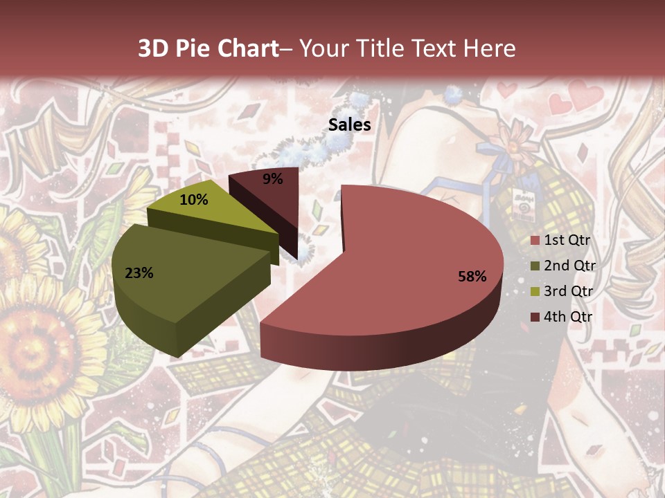 A Girl With A Flower In Her Hand And A Brick Wall In The Background PowerPoint Template