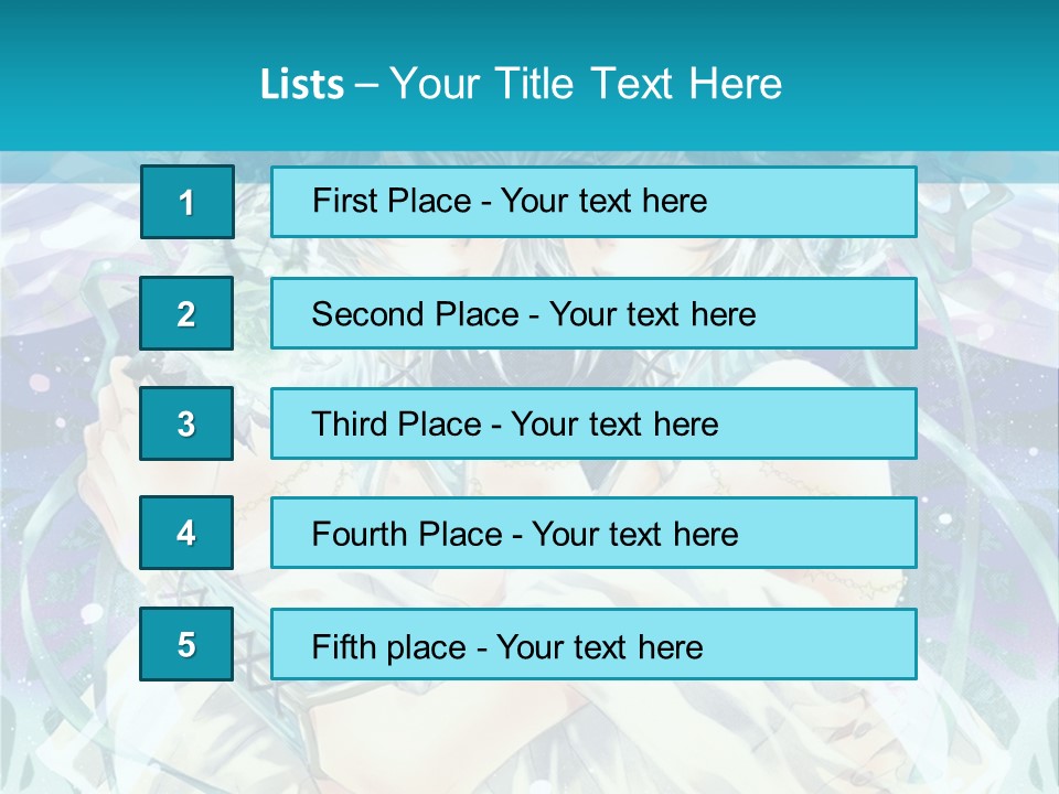 A Couple Of Anime Characters Hugging In Front Of A Blue Background PowerPoint Template