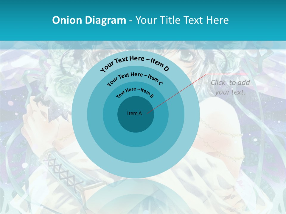 A Couple Of Anime Characters Hugging In Front Of A Blue Background PowerPoint Template