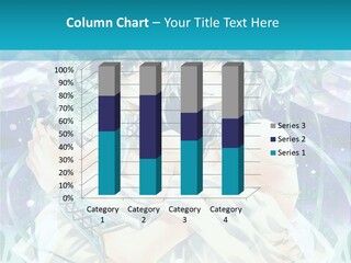 A Couple Of Anime Characters Hugging In Front Of A Blue Background PowerPoint Template