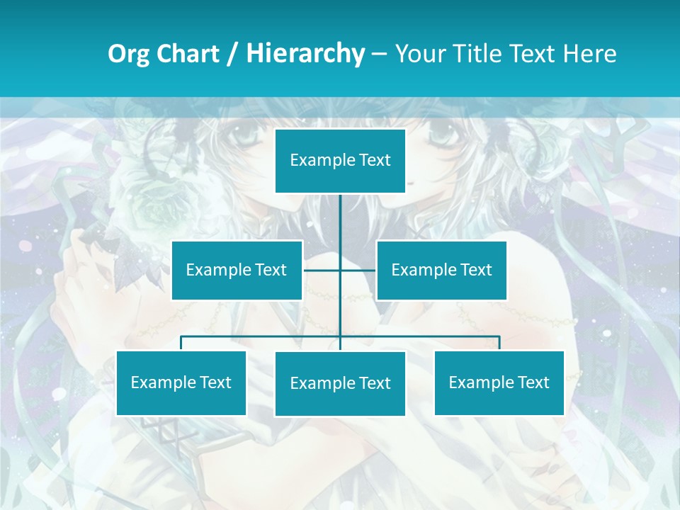 A Couple Of Anime Characters Hugging In Front Of A Blue Background PowerPoint Template