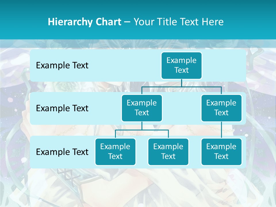 A Couple Of Anime Characters Hugging In Front Of A Blue Background PowerPoint Template