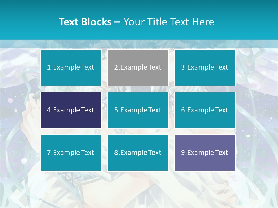 A Couple Of Anime Characters Hugging In Front Of A Blue Background PowerPoint Template