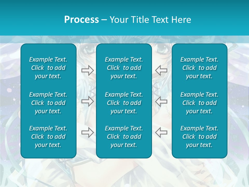 A Couple Of Anime Characters Hugging In Front Of A Blue Background PowerPoint Template