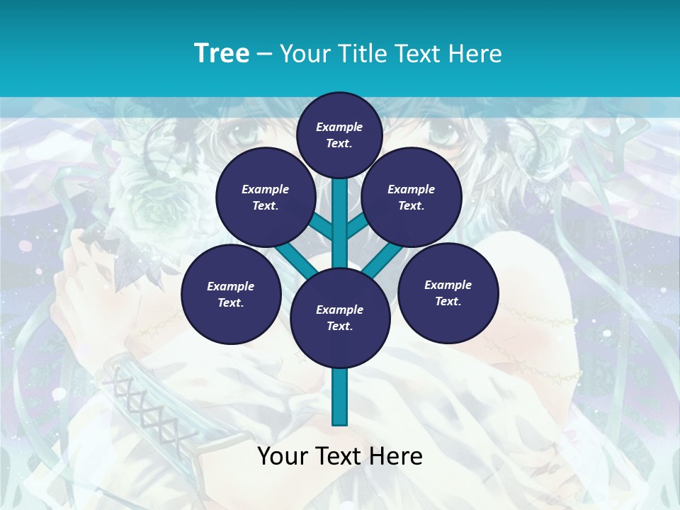 A Couple Of Anime Characters Hugging In Front Of A Blue Background PowerPoint Template