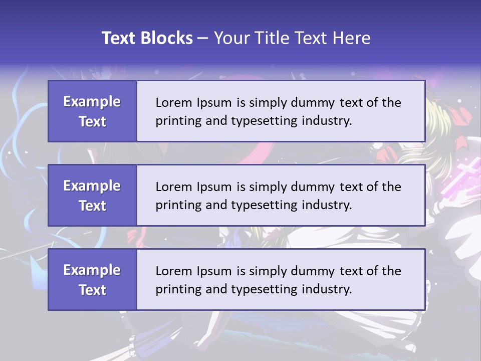 A Group Of Anime Girls In Front Of A Purple Background PowerPoint Template