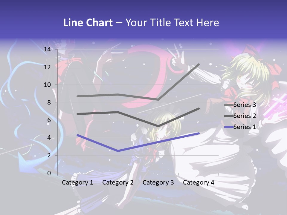 A Group Of Anime Girls In Front Of A Purple Background PowerPoint Template