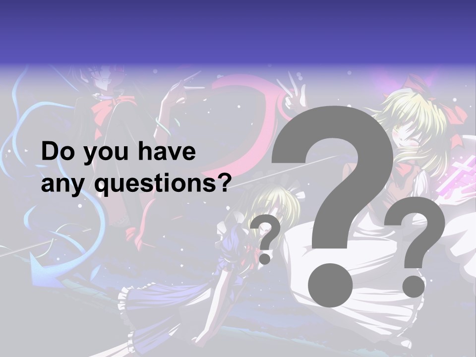 A Group Of Anime Girls In Front Of A Purple Background PowerPoint Template