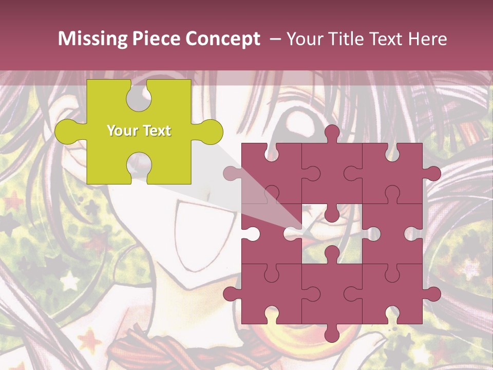 A Girl With Long Hair Holding A Crescent In Her Hand PowerPoint Template