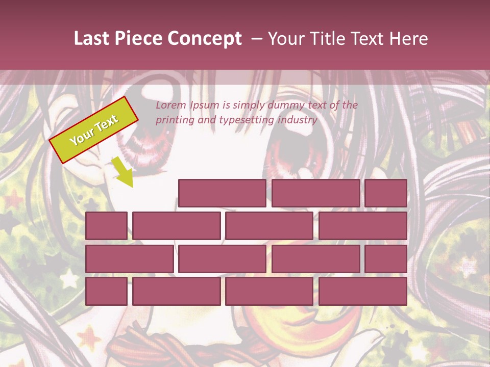 A Girl With Long Hair Holding A Crescent In Her Hand PowerPoint Template