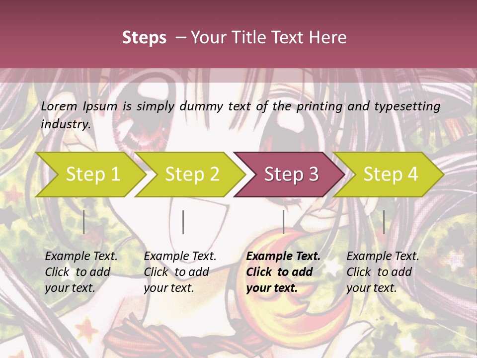 A Girl With Long Hair Holding A Crescent In Her Hand PowerPoint Template