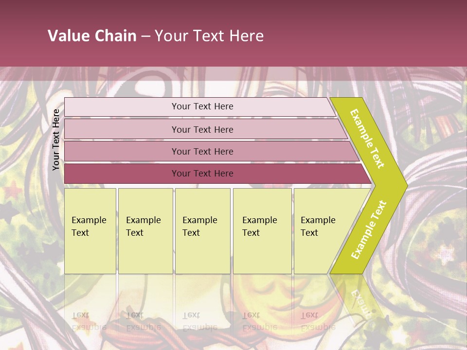 A Girl With Long Hair Holding A Crescent In Her Hand PowerPoint Template