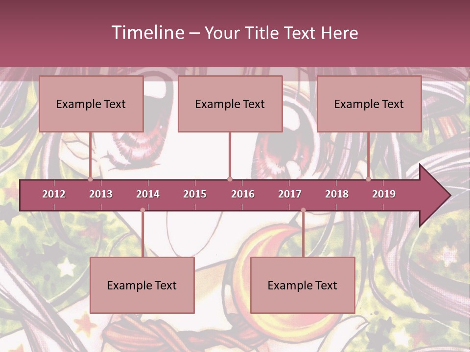 A Girl With Long Hair Holding A Crescent In Her Hand PowerPoint Template